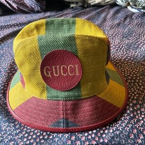 Gucci multicolor bucket/canvas hat